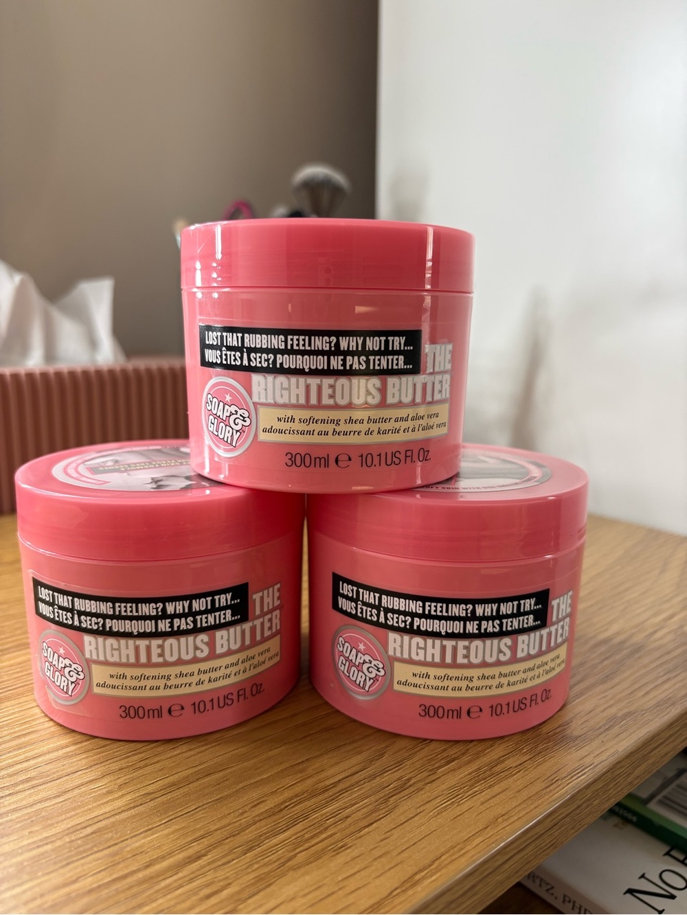 Lot of 3 Soap & Glory Righteous Butter Moisturizing Body Cream